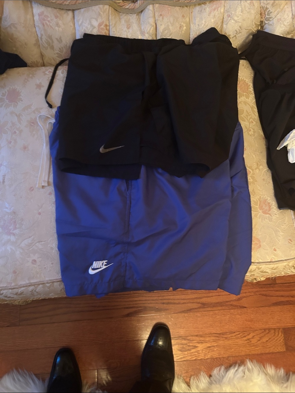 Nike Black Athletic Shorts with Royal Blue Skort